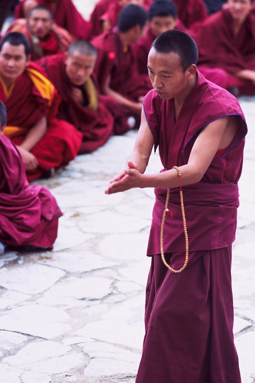 Tibet - monks debating at Sera monastery