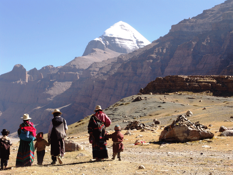 Tibet - pilgrims make the Kailash kora